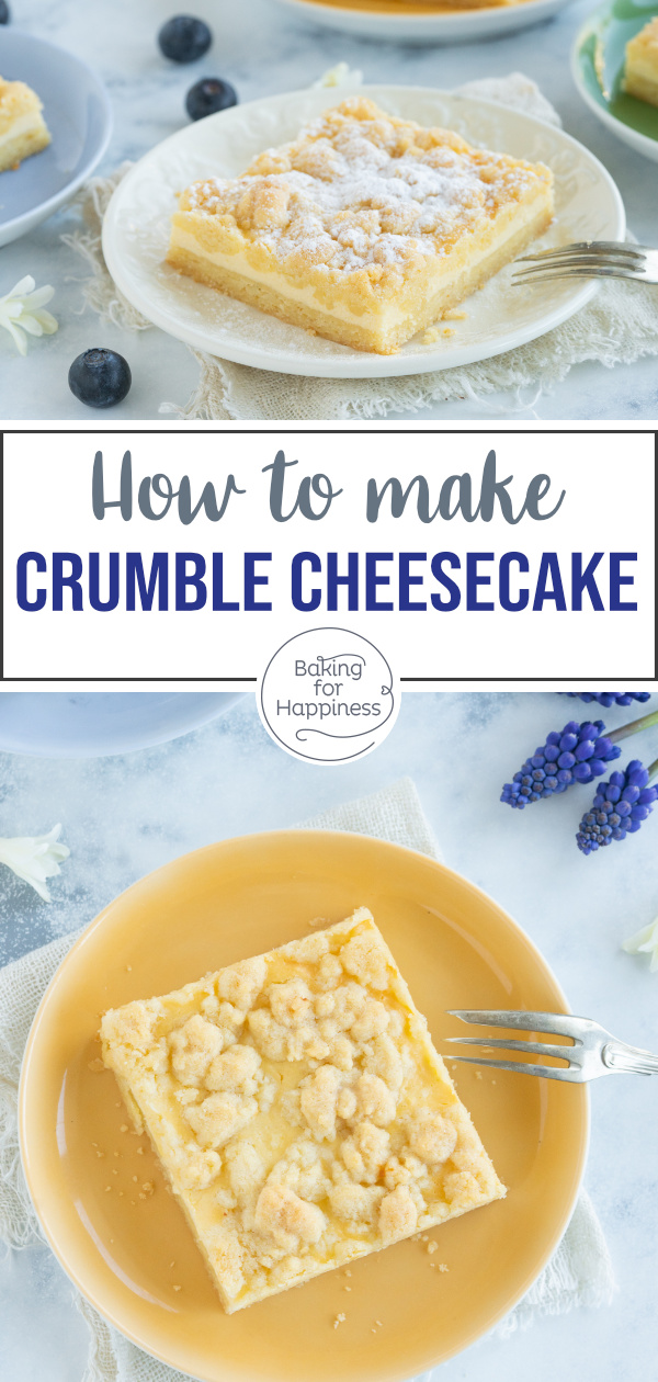 This crumble cheesecake with from the baking sheet will be crispy, moist, and creamy simultaneously. Simply a delicious combination!