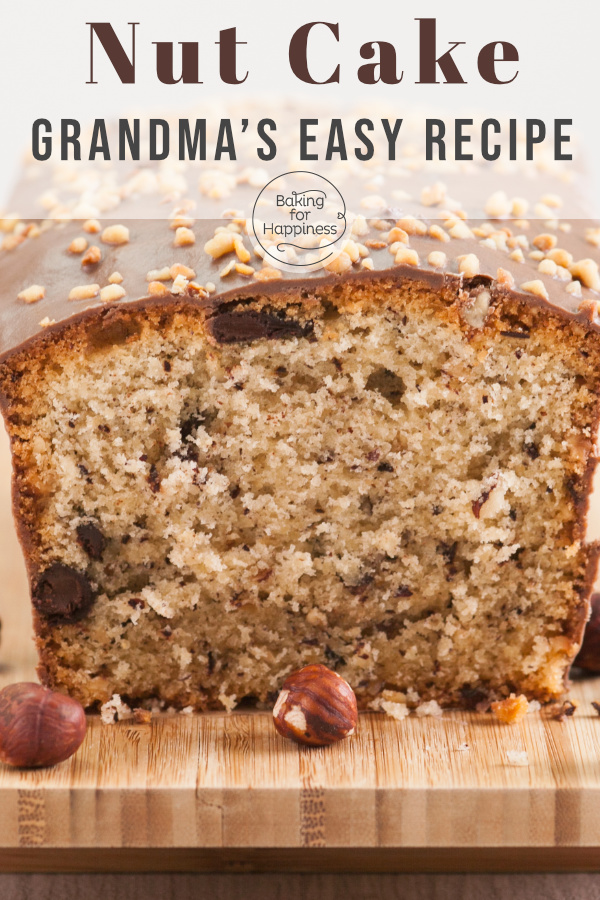 Grandma's easy nut cake recipe always tastes good! And is the perfect utilization for chocolate and nut leftovers.