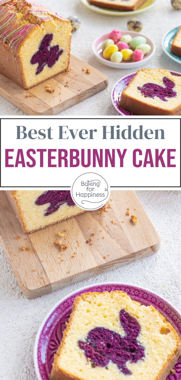 Moist, hidden Easterbunny cake, which becomes visible only when cut. A special cake recipe for Easter that convinces everyone!