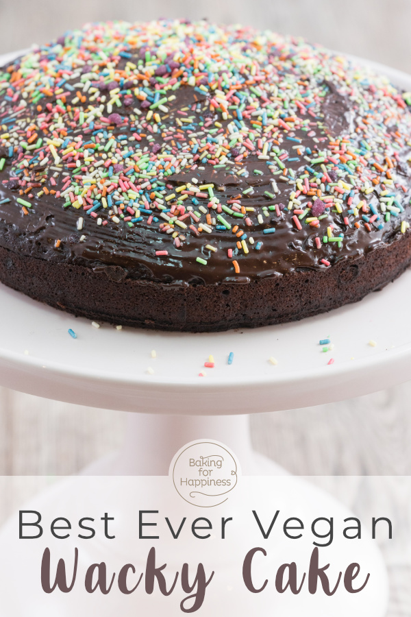 This traditional American wacky cake is by far the best vegan chocolate cake. Super easy and brilliantly delicious!