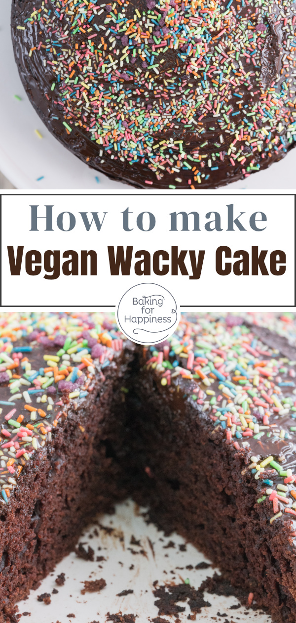 This traditional American wacky cake is by far the best vegan chocolate cake. Super easy and brilliantly delicious!