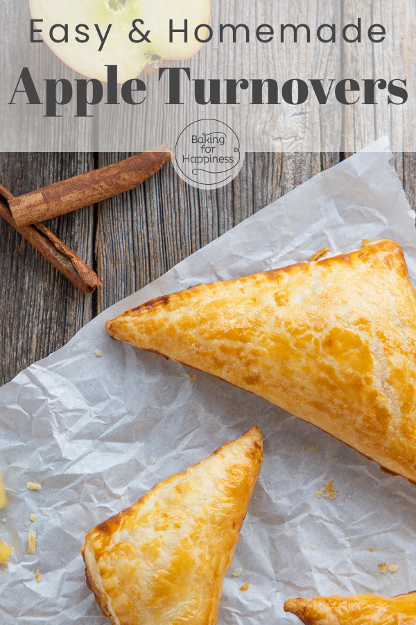 These quick apple turnovers with puff pastry taste just every time! Wonderfully tender, crispy, and buttery