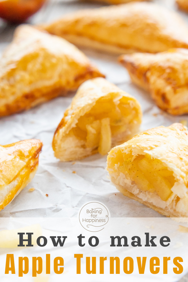 These quick apple turnovers with puff pastry taste just every time! Wonderfully tender, crispy, and buttery