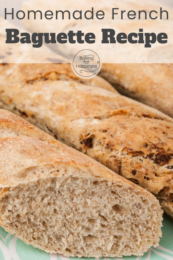 French baguette recipe with dry yeast for delicious, homemade bread. Selfmade baguette is not difficult, just need a little time.
