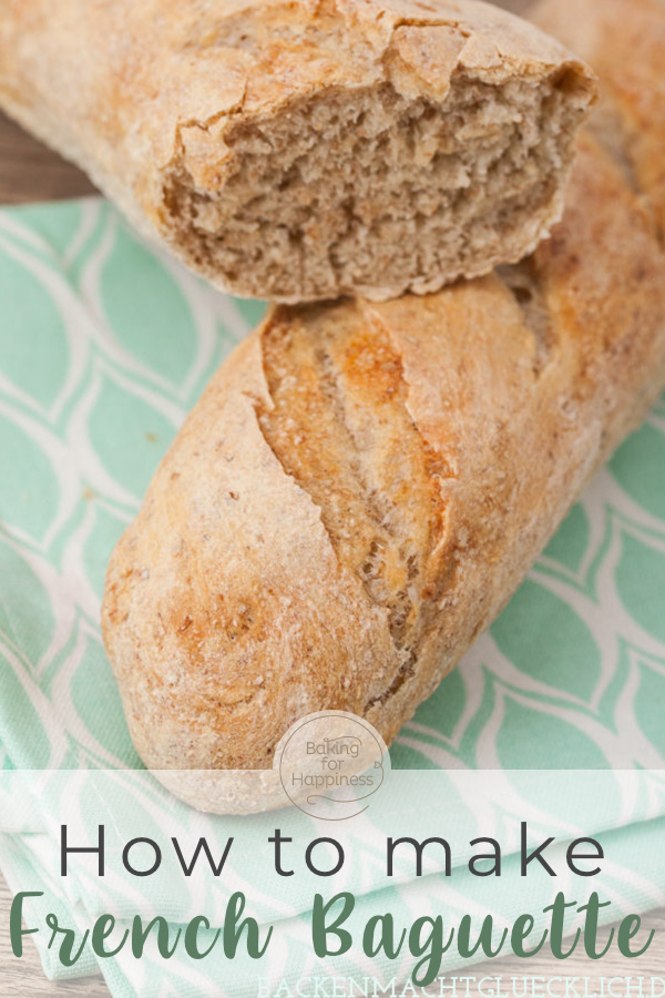 French baguette recipe with dry yeast for delicious, homemade bread. Selfmade baguette is not difficult, just need a little time.