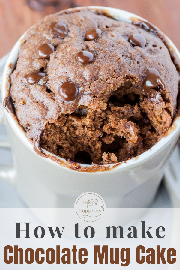 Easy recipe for microwaved chocolate mug cake that tastes awesome & is ready in just 5 minutes. A perfect snack!