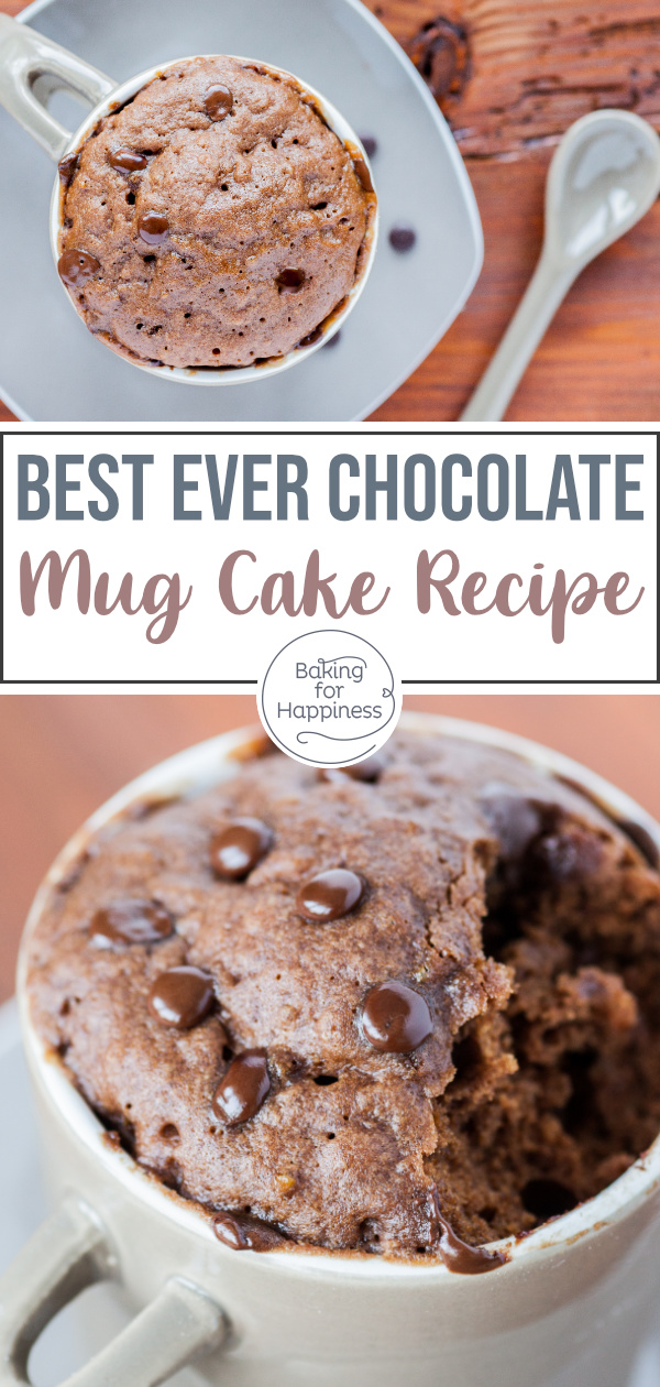 Easy recipe for microwaved chocolate mug cake that tastes awesome & is ready in just 5 minutes. A perfect snack!