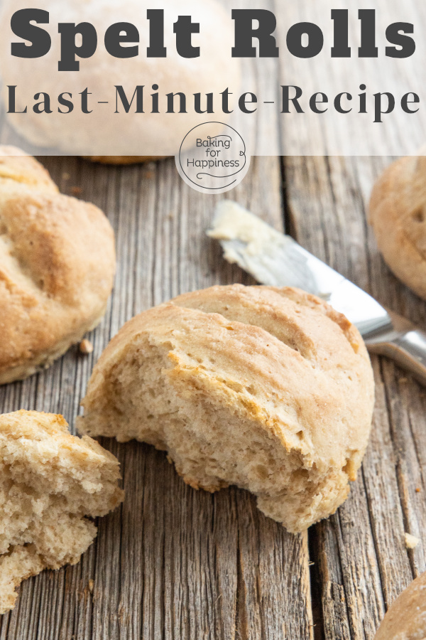 These spelt rolls with dry yeast are ready within an hour - including the rising time. A perfect last-minute recipe.