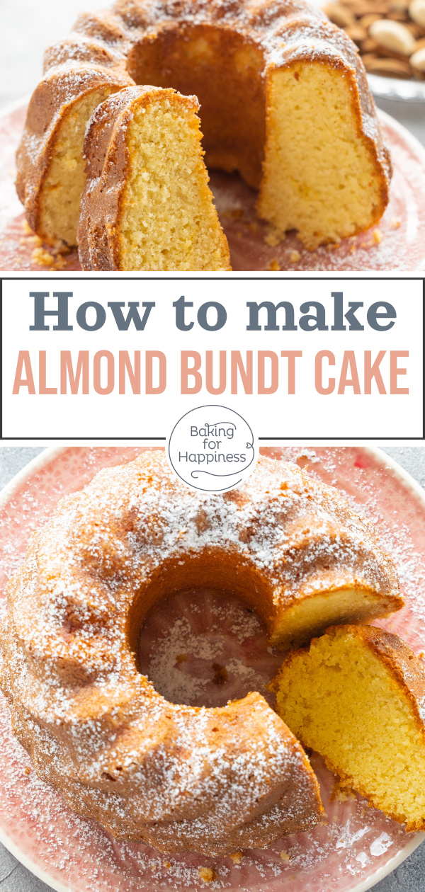 Wonderfully fluffy, moist almond bundt cake with vanilla, which is easy to bake and still makes a difference.