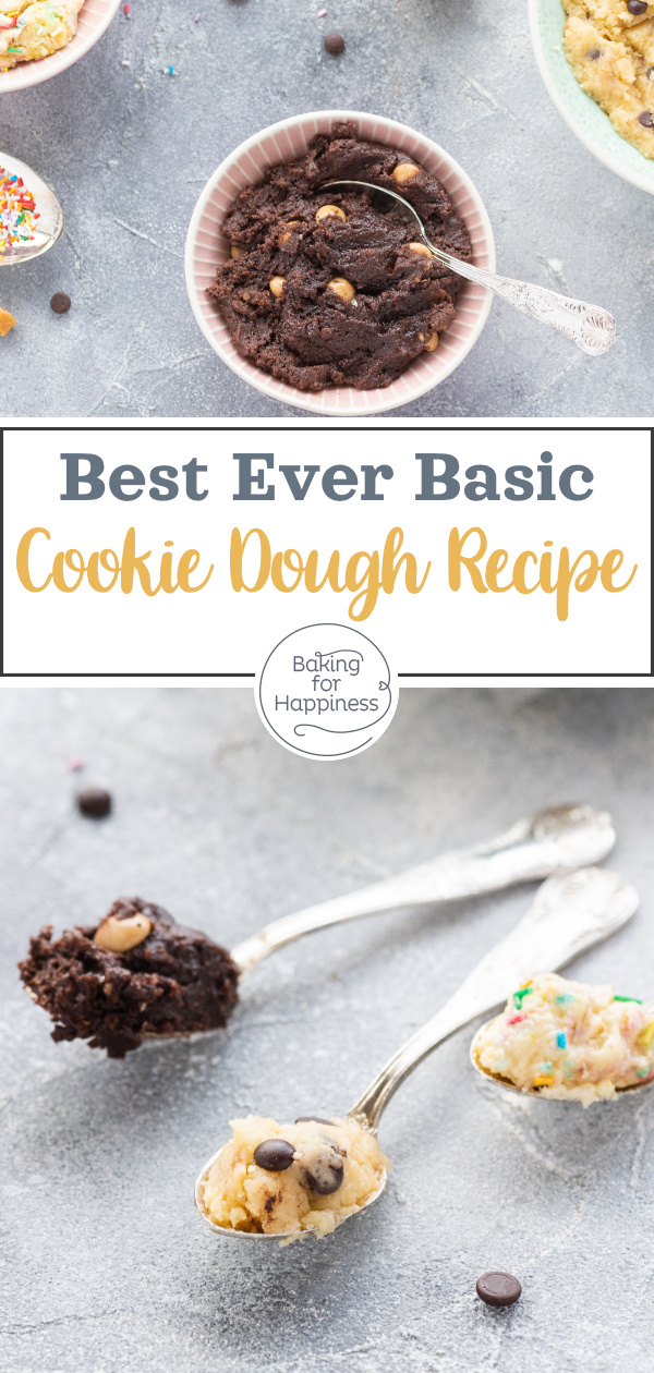 Make your own raw cookie dough for snacking in just 5 minutes - absolutely easy and tremendously delicious. Test it right away!