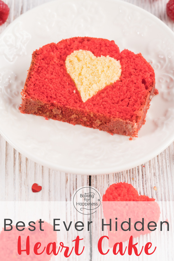 Great hidden heart cake for Mother's Day and Co: An easy recipe with moist dough. Bake the cake with a heart inside immediately!