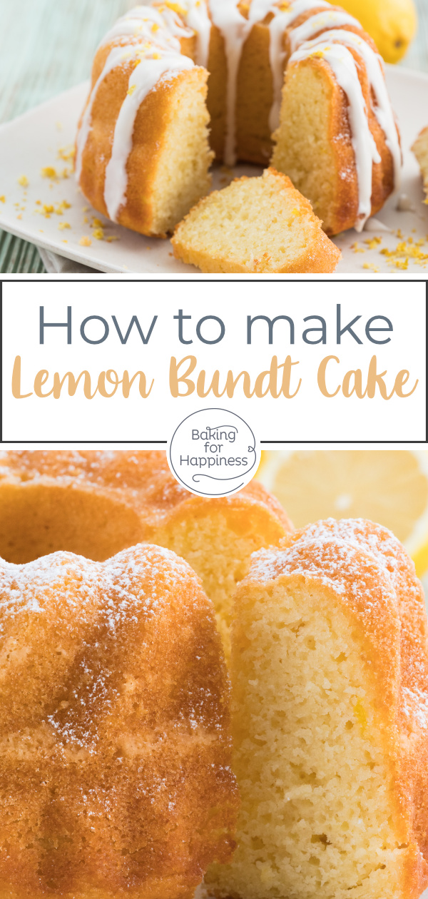 Moist lemon yogurt bundt cake with oil. Quick to prepare and wonderfully fluffy and moist. You will be thrilled!