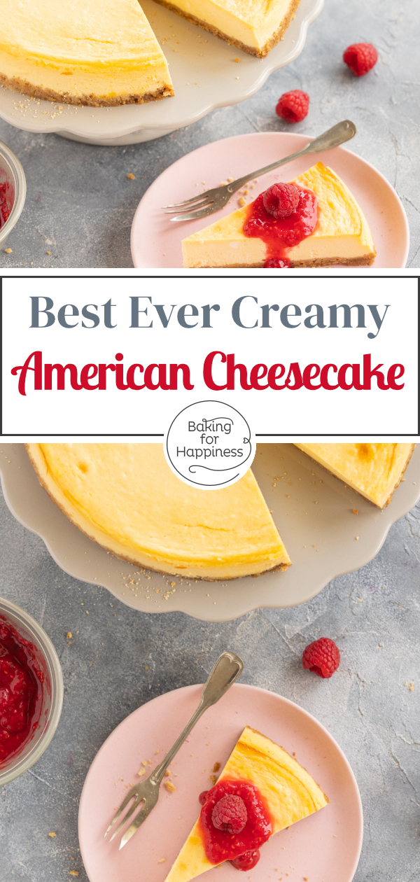 The famous New York cheesecake is in no way inferior to its German relative: super creamy, compact, and sinfully delicious.