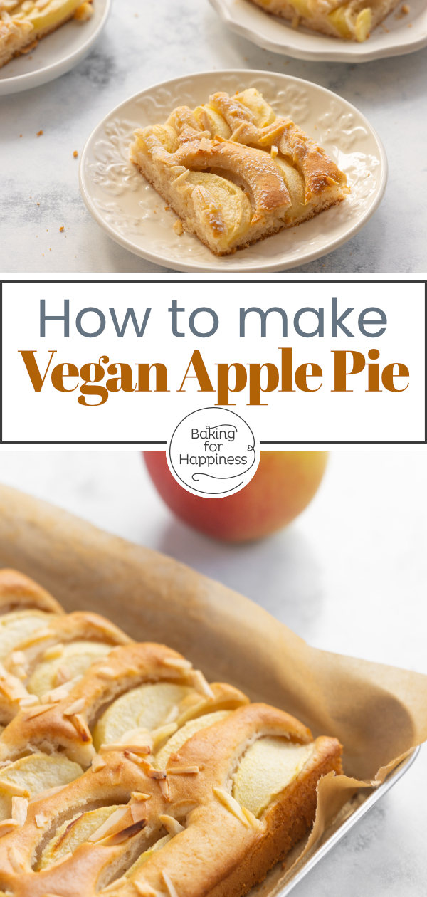 This easy vegan apple pie from the baking sheet without egg, butter, and milk tastes delicious. Easy, moist, fast: Test it right away!