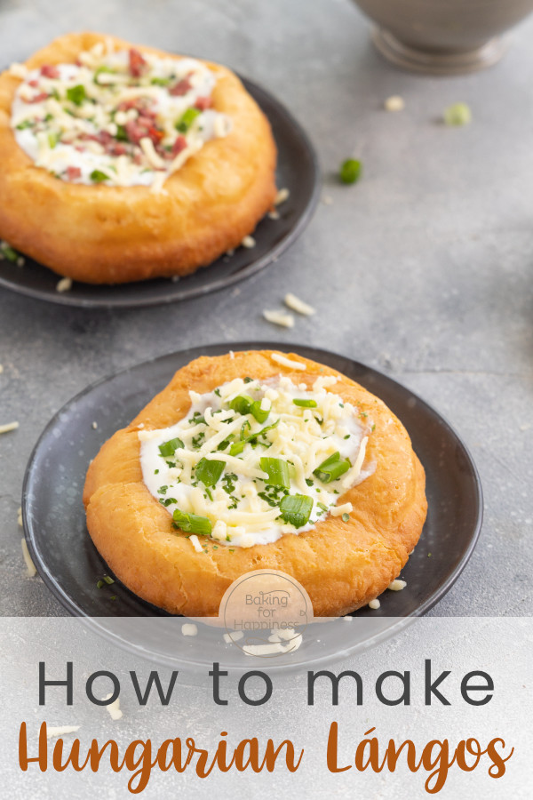 Hungarian lángos are a great savory snack. With this recipe, you can make lángos with yeast dough easily yourself in the future!