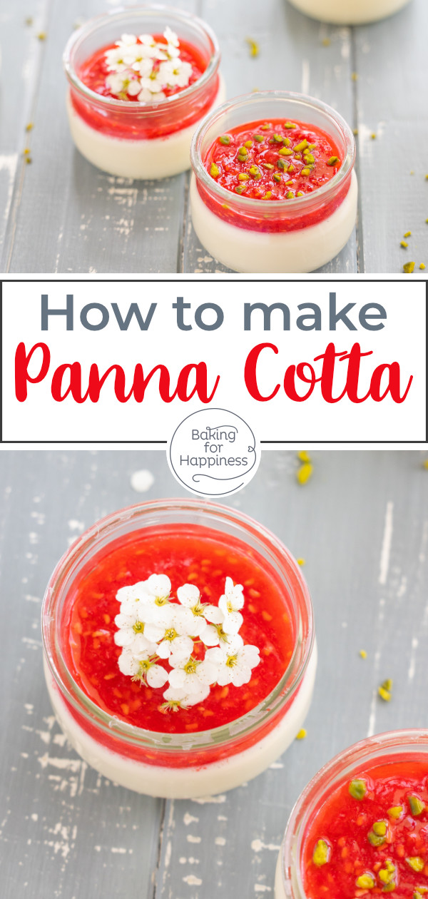 Easy, quick basic recipe for original panna cotta from Italy: Super creamy and vanilla. Best to make right away!