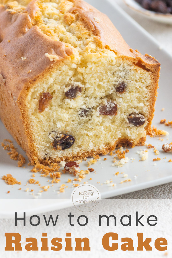 Raisin cake. Sounds rather dull at first, doesn't it? But it's not boring at all! Because grandma's cake with raisins is moist & fruity.