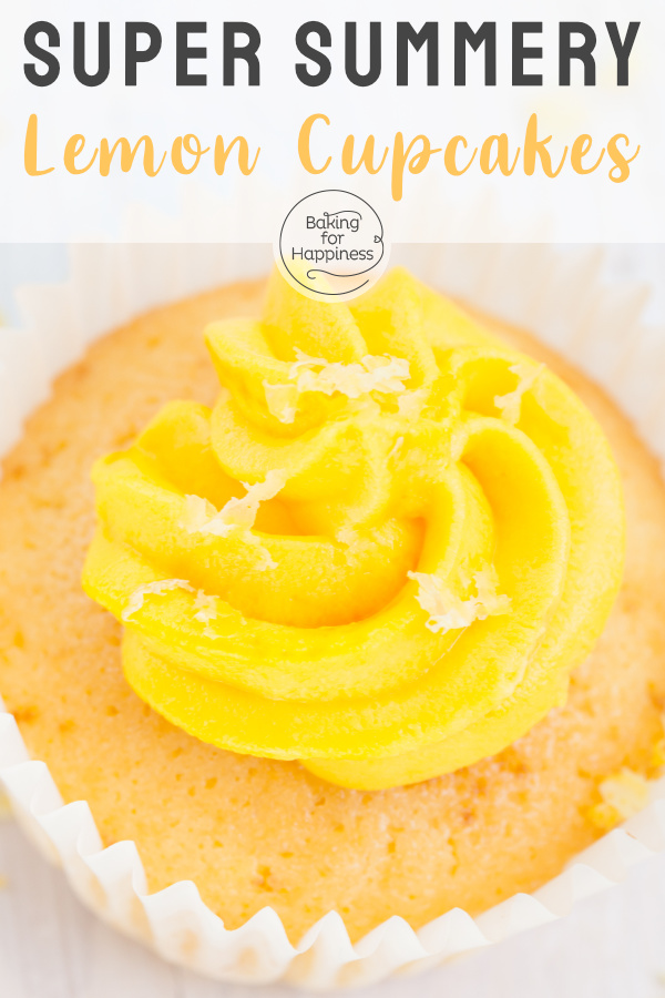 Recipe for delicious, easy and quick lemon cupcakes with cream cheese frosting. This is the perfect summer recipe.