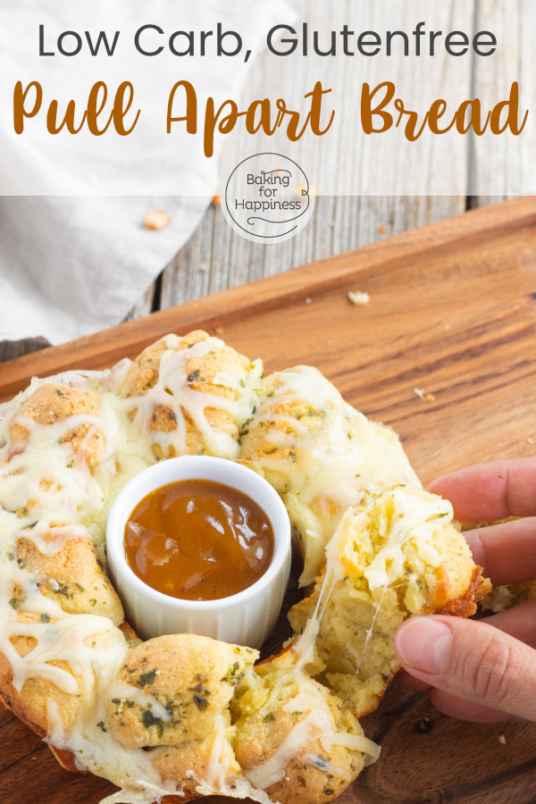 The perfect glutenfree grilled low carb pull apart bread without flour: this bread with garlic butter and herbs always hits the spot.