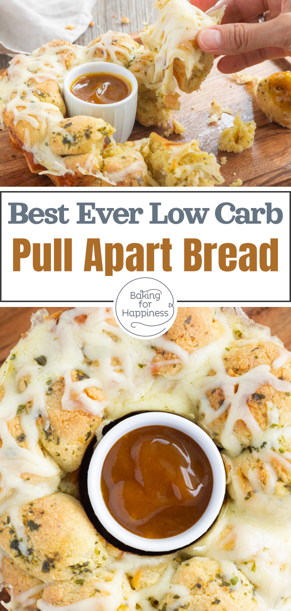 The perfect glutenfree grilled low carb pull apart bread without flour: this bread with garlic butter and herbs always hits the spot.