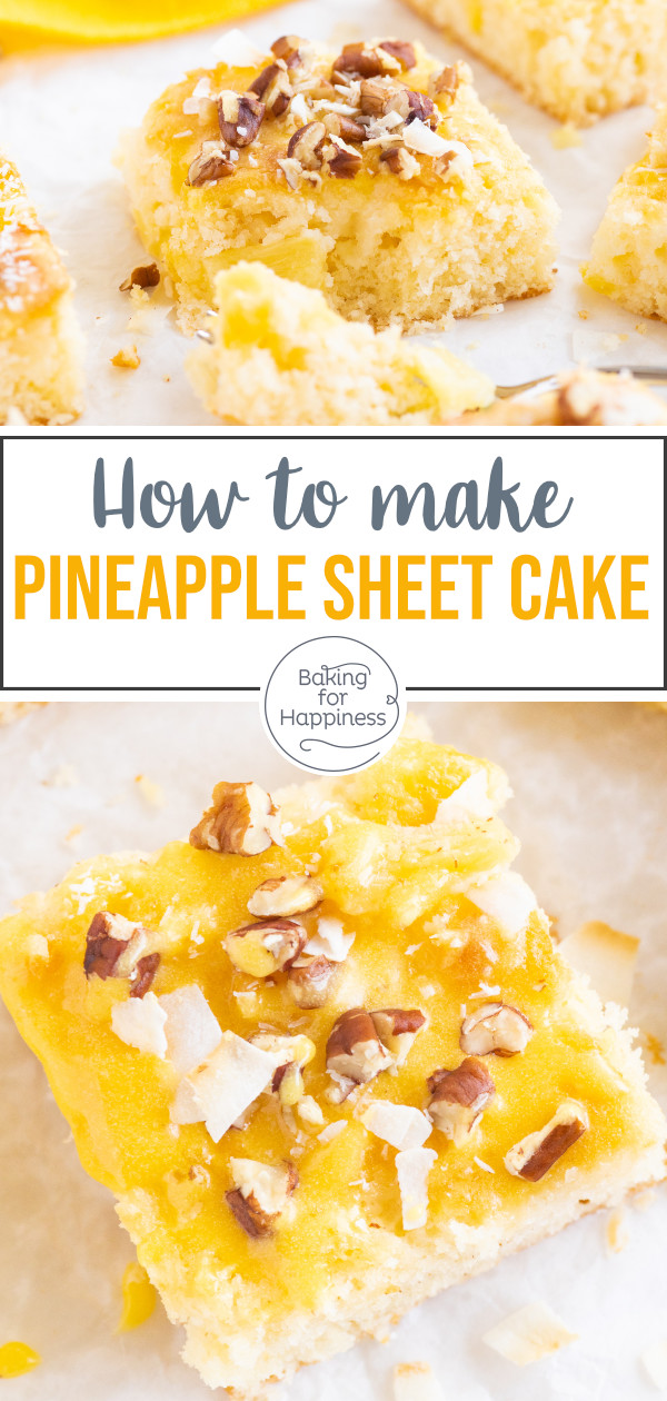 Easy, quick pineapple cake with coconut that brings summer feelings to your plate! Fruity, moist, buttery, crunchy.