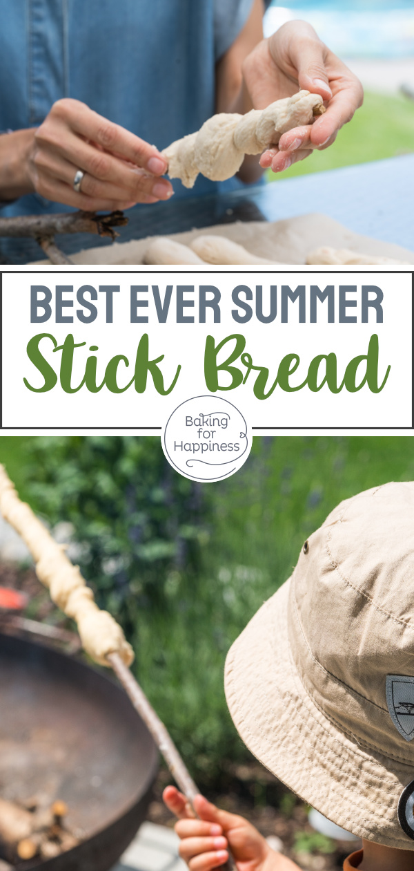 Easy and delicious recipe for stick bread with yeast dough. Not only for children a lot of fun, so it's best to bake right away!