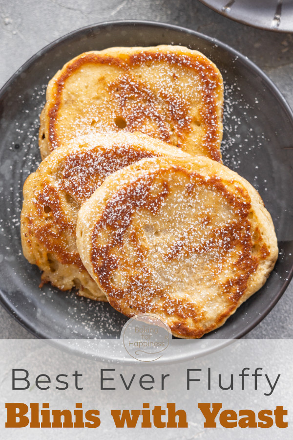 Russian blinis with dry yeast and buckwheat flour. If sweet or salty: You must bake the yeast dough pancakes!