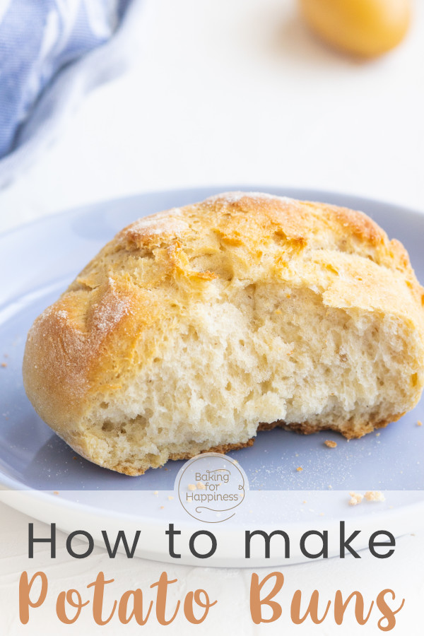 These rustic potato buns with mashed potatoes in the dough are just delicious: Deliciously fluffy, moist and with a great crust.