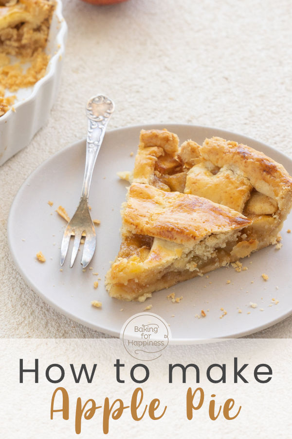 This original apple pie is how a typical American apple pie should be: flaky-crispy, crumbly, fruity, so bake it right away!