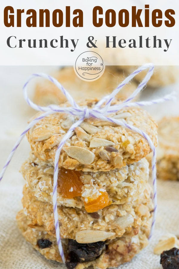 These delicious healthy granola cookies are real soul food for young and old: lightning fast, healthy, low-fat & vegan.
