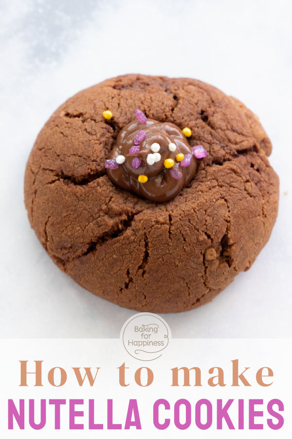 Super quick recipe for 3-ingredient Nutella cookies, suitable for spontaneous visits or cravings. Bake them right away!